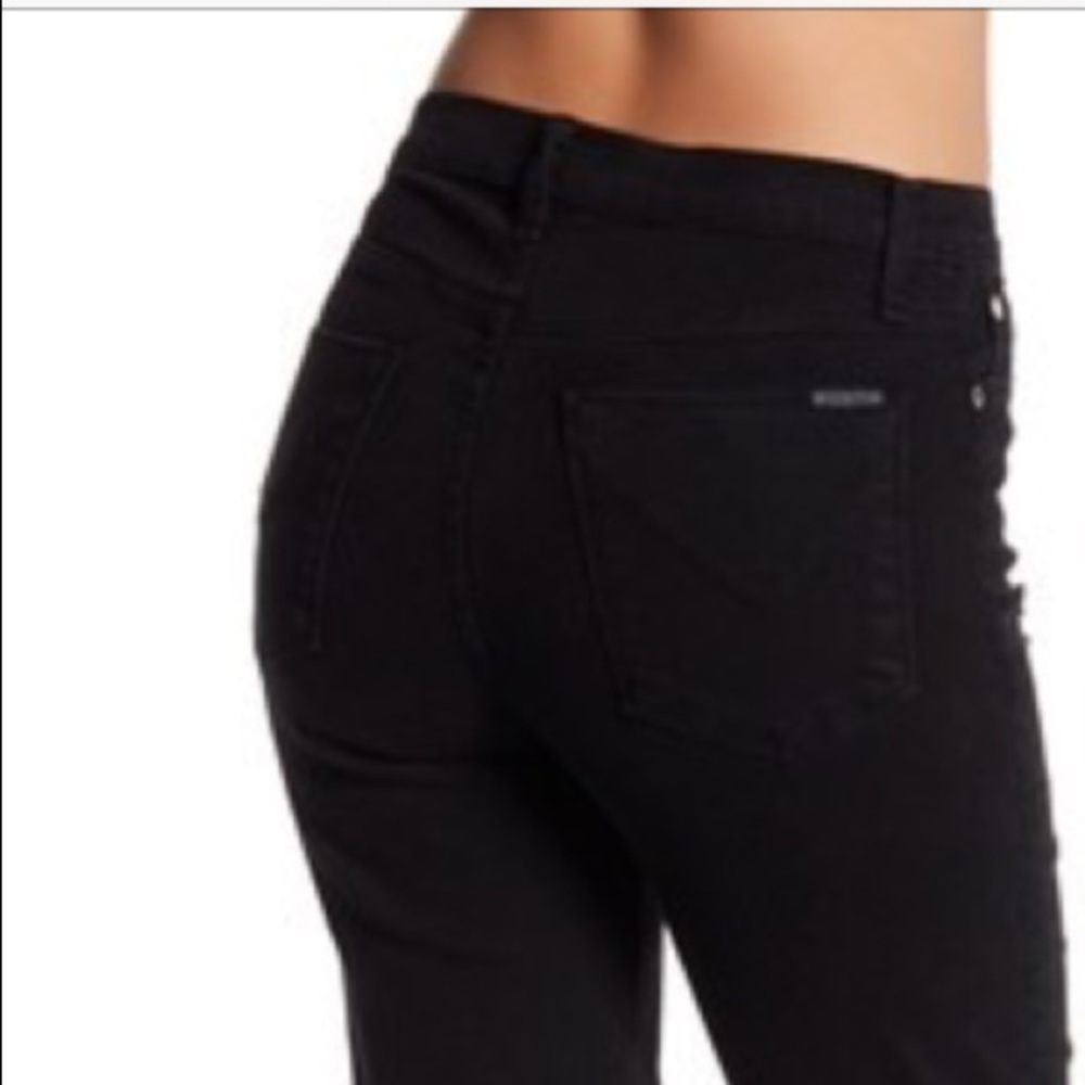 NWT HUDSON Zoeey High Rise Straight Ankle Jeans Black Stretch Denim $235 - Picture 7 of 10
